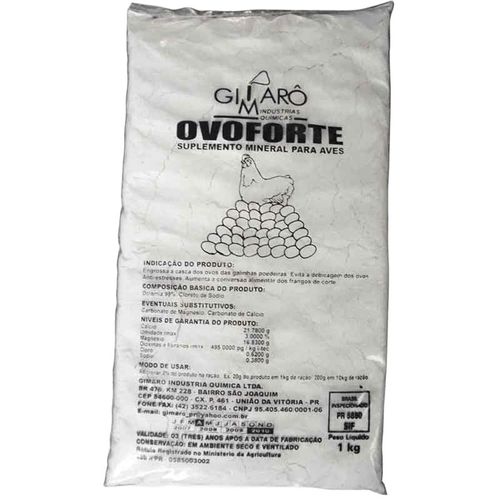 Ovoforte 1 Quilograma - Suplemento Mineral Para Aves