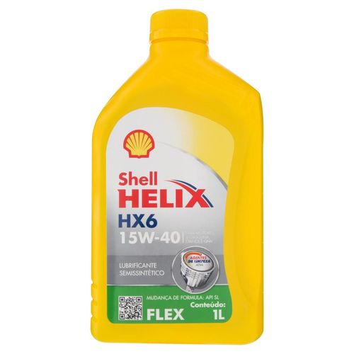 Shell Helix HX6 15W40 Flex 1 litro - Caixa com 12 unidades