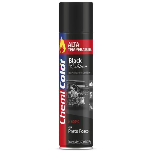 Tinta Spray Preto 215g Alta Temperatura