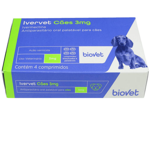 Ivervet Caes 3Mg Blister 4Cp Biovet